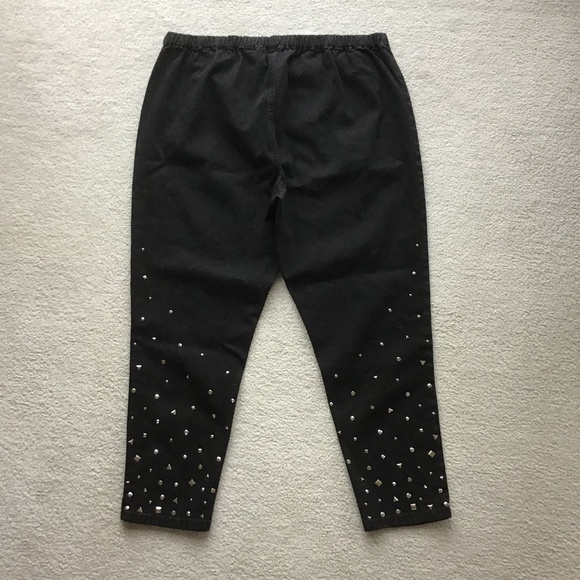 DG2 by DIANE GILMAN BLACK SIZE P2X PANTS WITH SILVER BLING - Picture 7 of 7